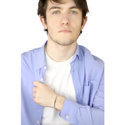 Pulsera tenis oro amarillo 18k con zafiros azules