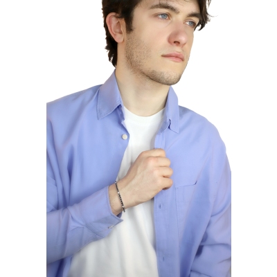 Pulsera tenis en oro blanco 750 engastada con diamantes blancos y negros