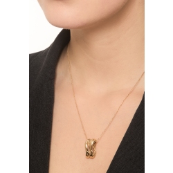 Collar de oro amarillo 18K con colgante de ondas 2