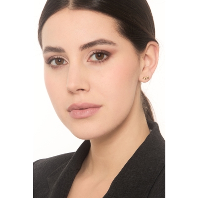 Pendientes de oro amarillo 18K con tres estrellas 