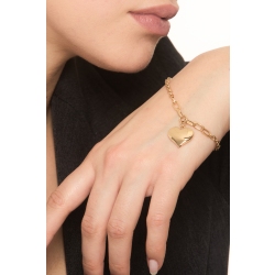 Pulsera oro amarillo 18K con colgante corazón  2
