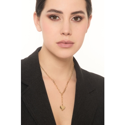 Collar de oro amarillo 18K con colgante de corazón