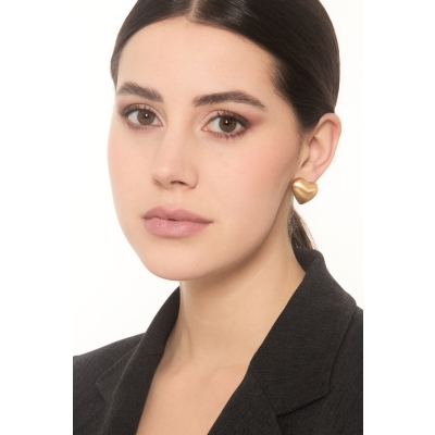 Pendientes de oro amarillo 18K en forma de corazón