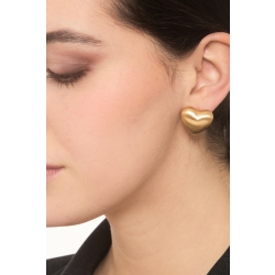 Pendientes de oro amarillo 18K en forma de corazón 2