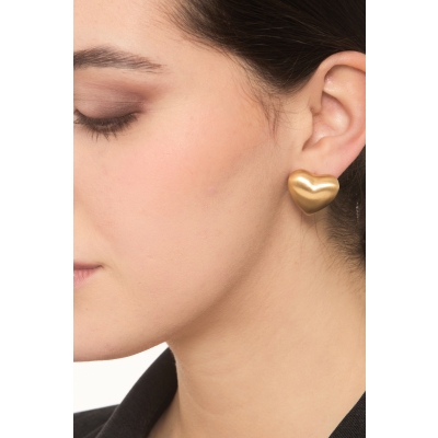 Pendientes de oro amarillo 18K en forma de corazón