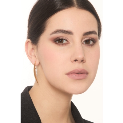 Pendientes satinados en oro amarillo 18k