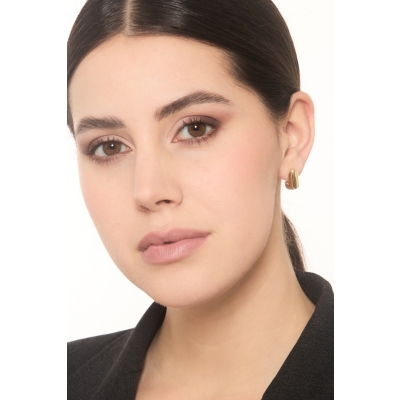 Pendientes cuadrados en oro amarillo 750