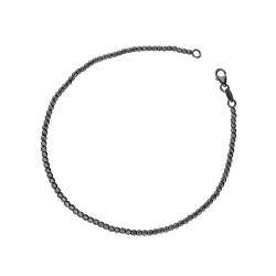 Pulsera de mujer de fantasía en oro negro de 18k