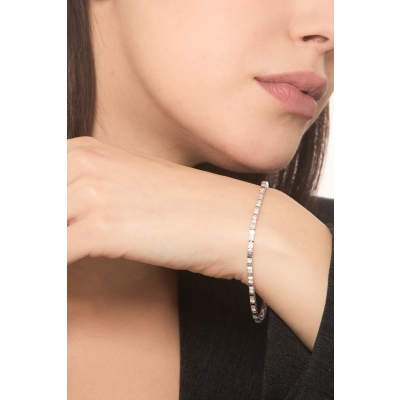 Pulsera de tenis diamantes y oro blanco