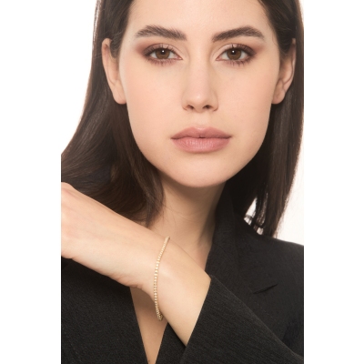 Pulsera Tennis en oro amarillo 18k con diamantes 