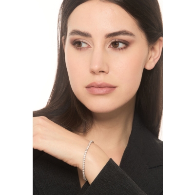 Pulsera de diamantes tennis oro blanco 18 kilates - 0,045 ct.