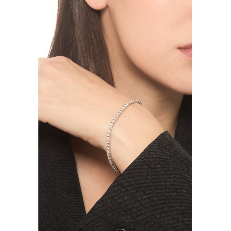 Pulsera de diamantes tennis oro blanco 18 kilates - 0,045 ct. Pulsera de diamantes tennis oro blanco 18 kilates - 0,045 ct.