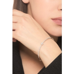 Pulsera semirrígida en oro blanco 750 con diamantes 2