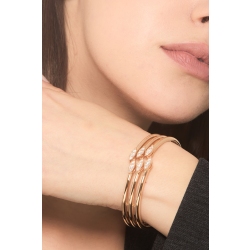 Brazalete de diseño en oro rosa de 18k con diamantes 2