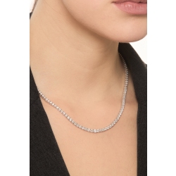 Collar en oro blanco de 18K tenis con brillantes 2