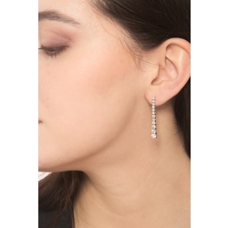Pendientes tipo tenis garras oro 750, MM35 2