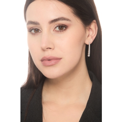 Pendientes tenis en oro blanco de 18k y diamantes 2,54 ct