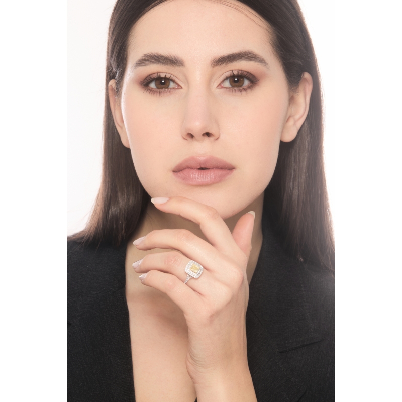 Anillo Diamante Fancy Yellow Natural GIA 1.16CT oro 18k Anillo Diamante Fancy Yellow Natural GIA 1.16CT oro 18k