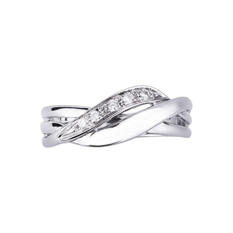 Anillo diamantes para mujer en oro blanco 18k Anillo diamantes para mujer en oro blanco 18k