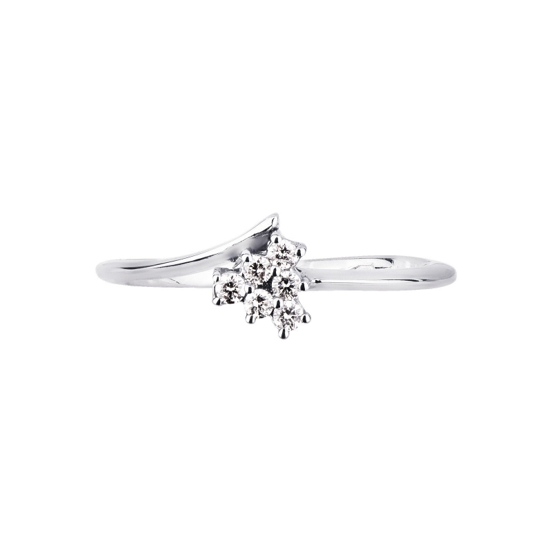 Anillo de mujer oro blanco 18K con diamantes Anillo de mujer oro blanco 18K con diamantes