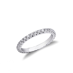 Anillo diamantes eternidad oro blanco 750