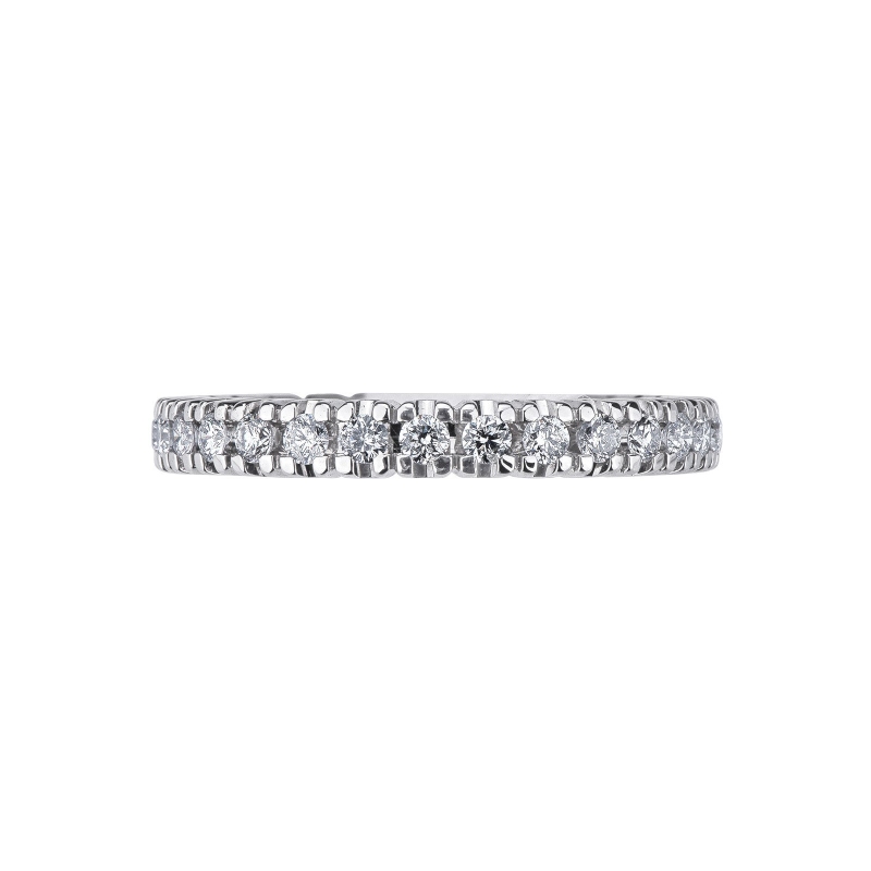Anillo de eternidad en oro blanco de 18 kilates y diamantes  Anillo de eternidad en oro blanco de 18 kilates y diamantes