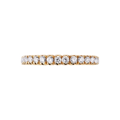 Anillo diamantes con garras en oro amarillo 18k