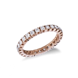 Anillos de compromiso de oro rosa 18k con diamantes