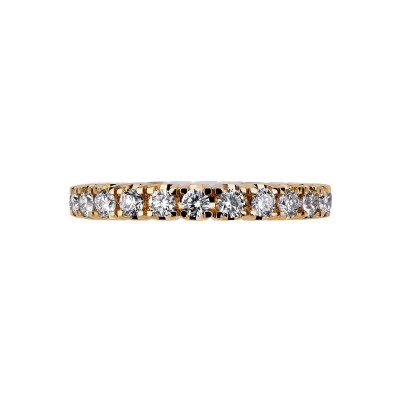 Anillo Eternity en oro amarillo de 18k con diamantes