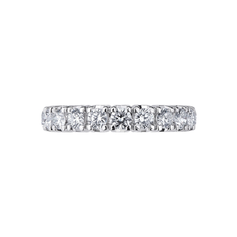 Anillo eternidad en oro blanco de 18k con diamantes  Anillo eternidad en oro blanco de 18k con diamantes