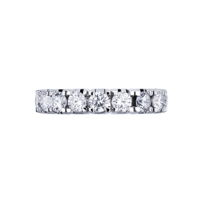 Anillo Eternity a griffe en Oro Blanco de 18k con Diamantes de 0,15 ct