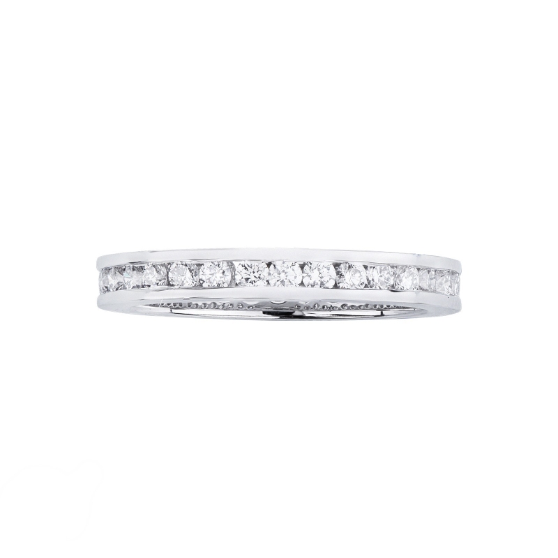 Anillo Eternity de Oro Blanco y Diamantes Anillo Eternity de Oro Blanco y Diamantes