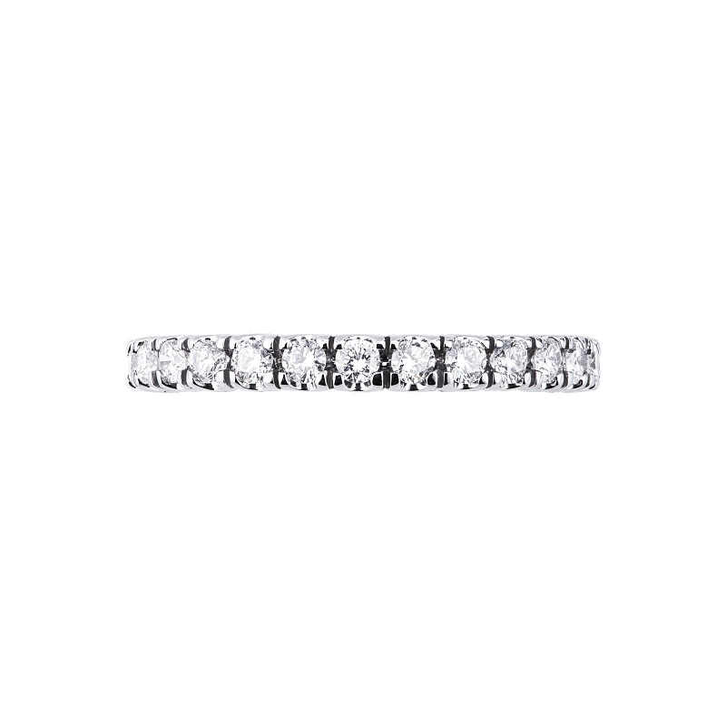 Anillo de eternidad engastado con diamantes en oro blanco de 18 kilates Anillo de eternidad engastado con diamantes en oro blanco de 18 kilates