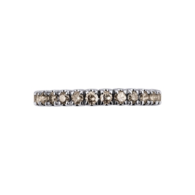 Anillo eternity oro con diamantes brown