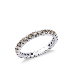 Anillo eternity oro con diamantes brown
