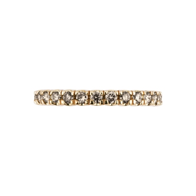 Anillo de eternidad con diamantes brown en Oro Amarillo 18k
