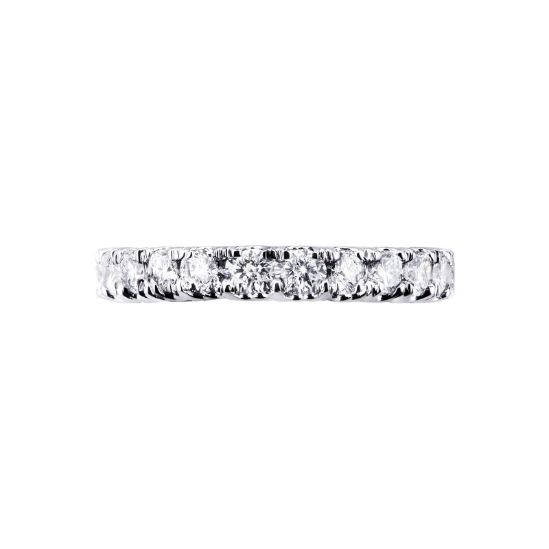 Anillo de eternidad de oro blanco de 18 kilates con diamantes  Anillo de eternidad de oro blanco de 18 kilates con diamantes