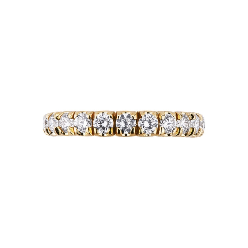 Anillo de eternidad hombre oro amarillo y diamantes Anillo de eternidad hombre oro amarillo y diamantes