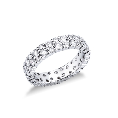 Anillo diamantes eternity en oro blanco de 18k 