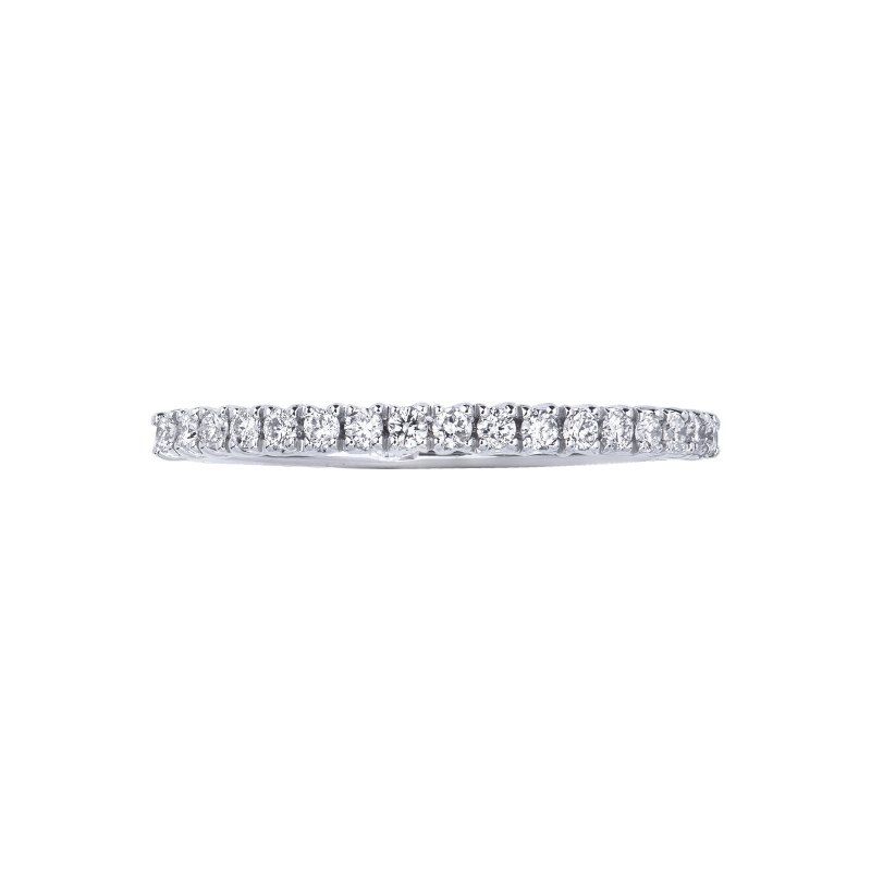 Anillo de alianza en oro blanco 18k con diamantes Anillo de alianza en oro blanco 18k con diamantes