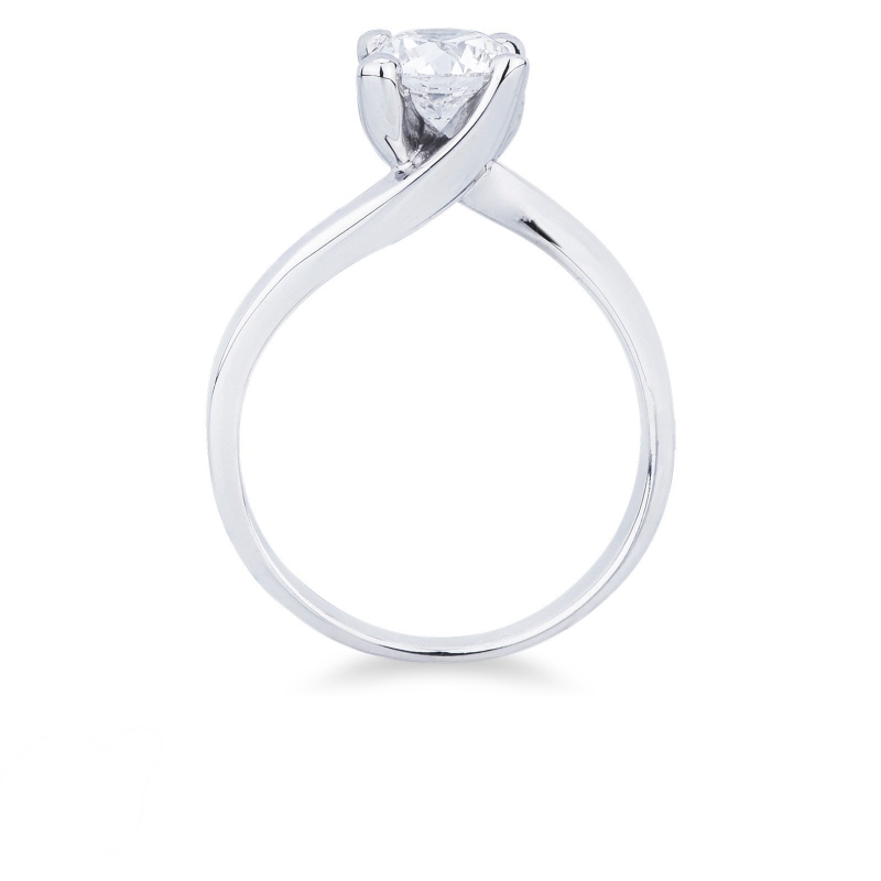 Anillo solitario para mujer en oro blanco diamante 1.00 ct Anillo solitario para mujer en oro blanco diamante 1.00 ct