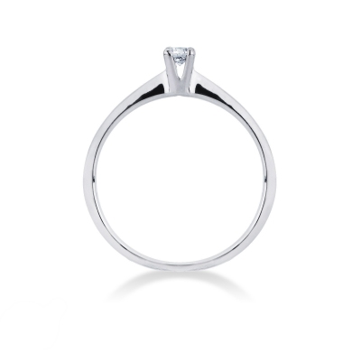 Anillo de compromiso oro blanco y diamante 0,10 quilates 