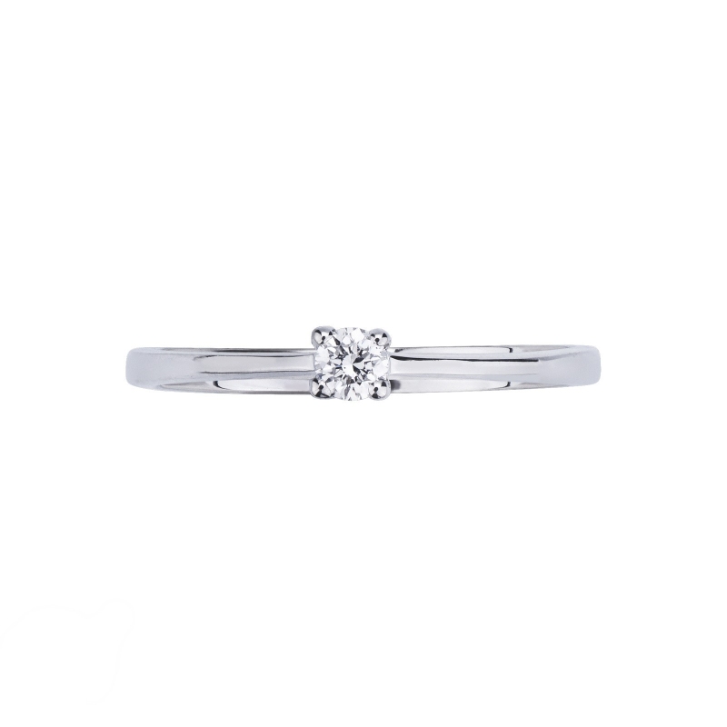 Anillo de compromiso oro blanco y diamante 0,10 quilates  Anillo de compromiso oro blanco y diamante 0,10 quilates