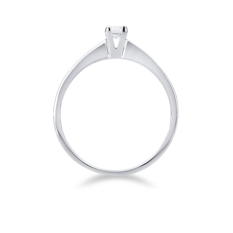 Anillo de compromiso en oro blanco de 18 kilates y diamante de 0,15 quilates  Anillo de compromiso en oro blanco de 18 kilates y diamante de 0,15 quilates