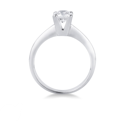 Anillo solitario diamante 0.70 ct oro blanco 18k cuatro garras