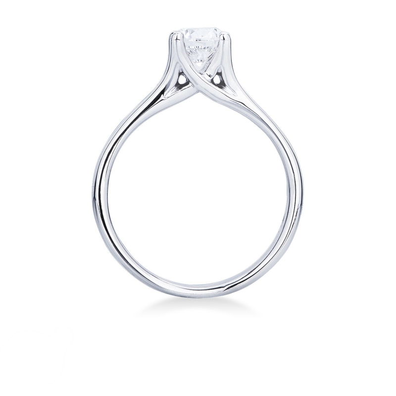 Anillo Solitario Oro Blanco 750 con Diamante 0,70 ct