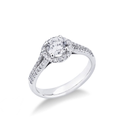 Anillo solitario con diamante central de 0,70 quilates