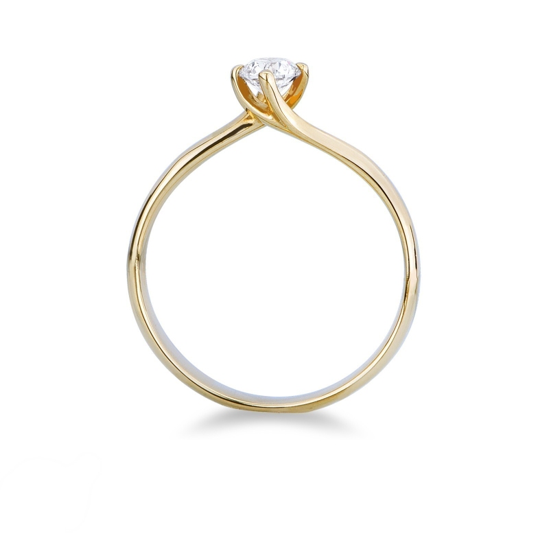 Anillo de Diamante Clásico en Oro Amarillo 18k ct. 0,30