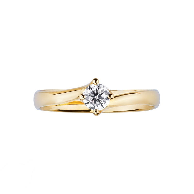 Anillo de Diamante Clásico en Oro Amarillo 18k ct. 0,30