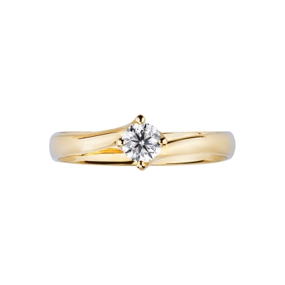 Anillo de Diamante Clásico en Oro Amarillo 18k ct. 0,30